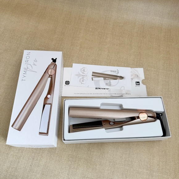 TYME Iron Pro Curling & Flat Iron Duo All-in-One Styling Tool in Rose Gold - Picture 2 of 14